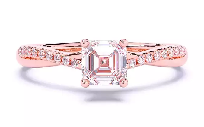 Solitaire Engagement ring 3dm stl renders details 