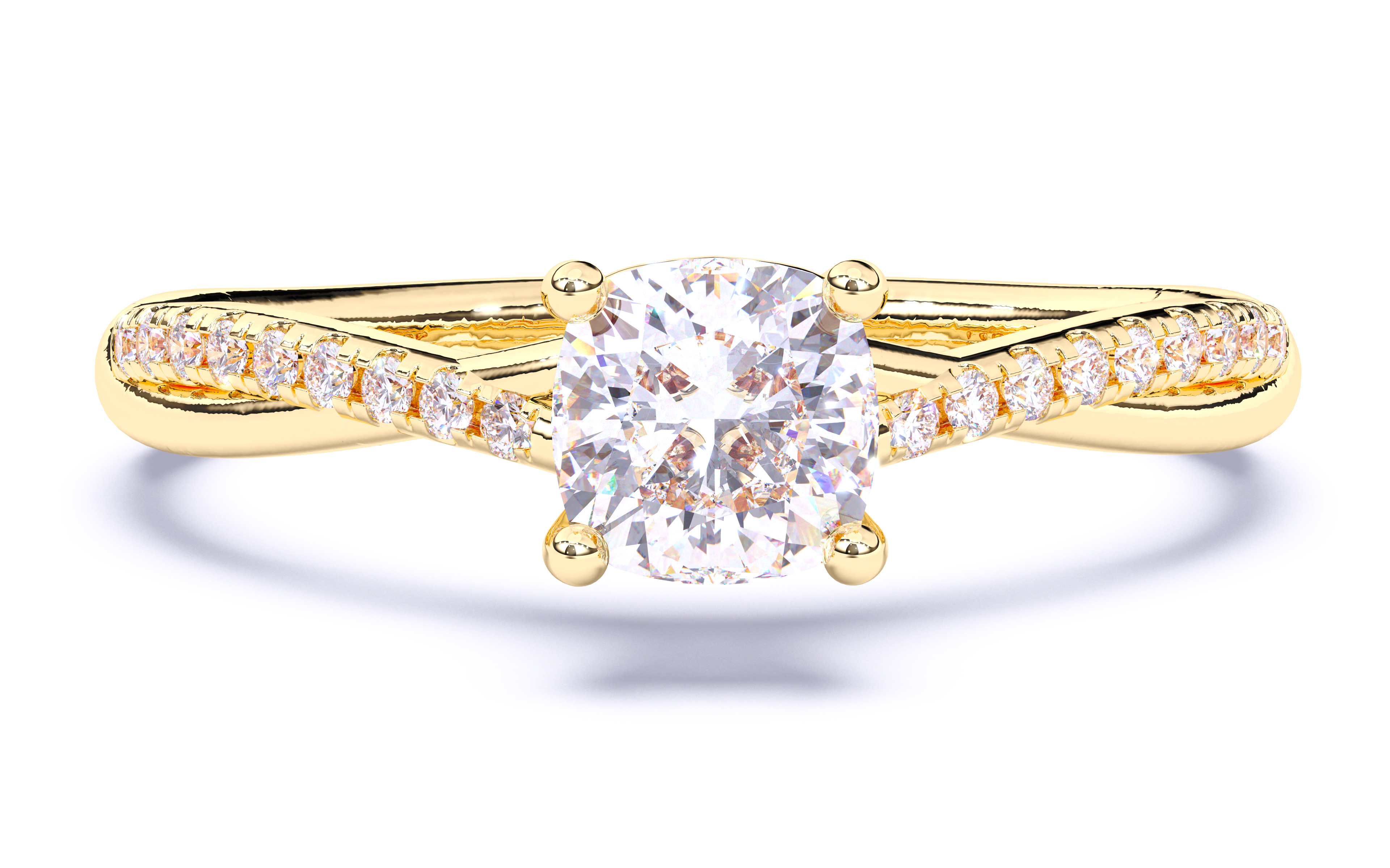 Solitaire Engagement ring 3dm stl renders details  3D print model_16