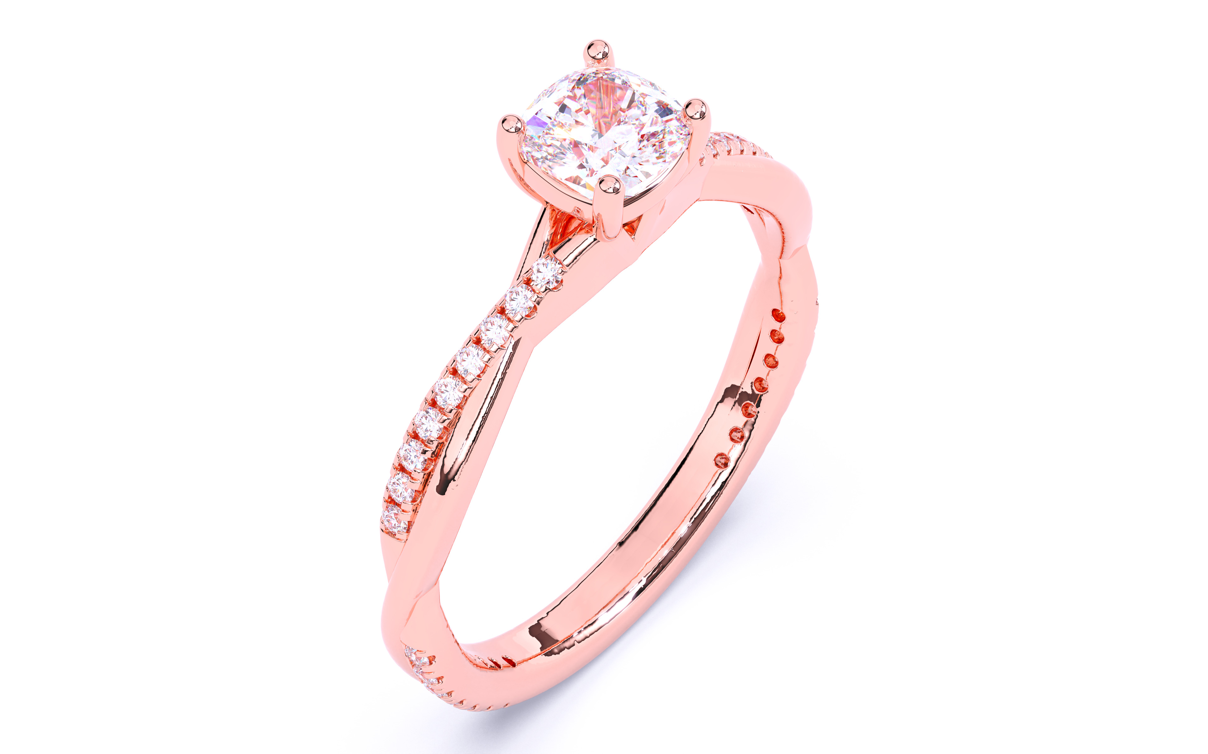 Solitaire Engagement ring 3dm stl renders details  3D print model_21