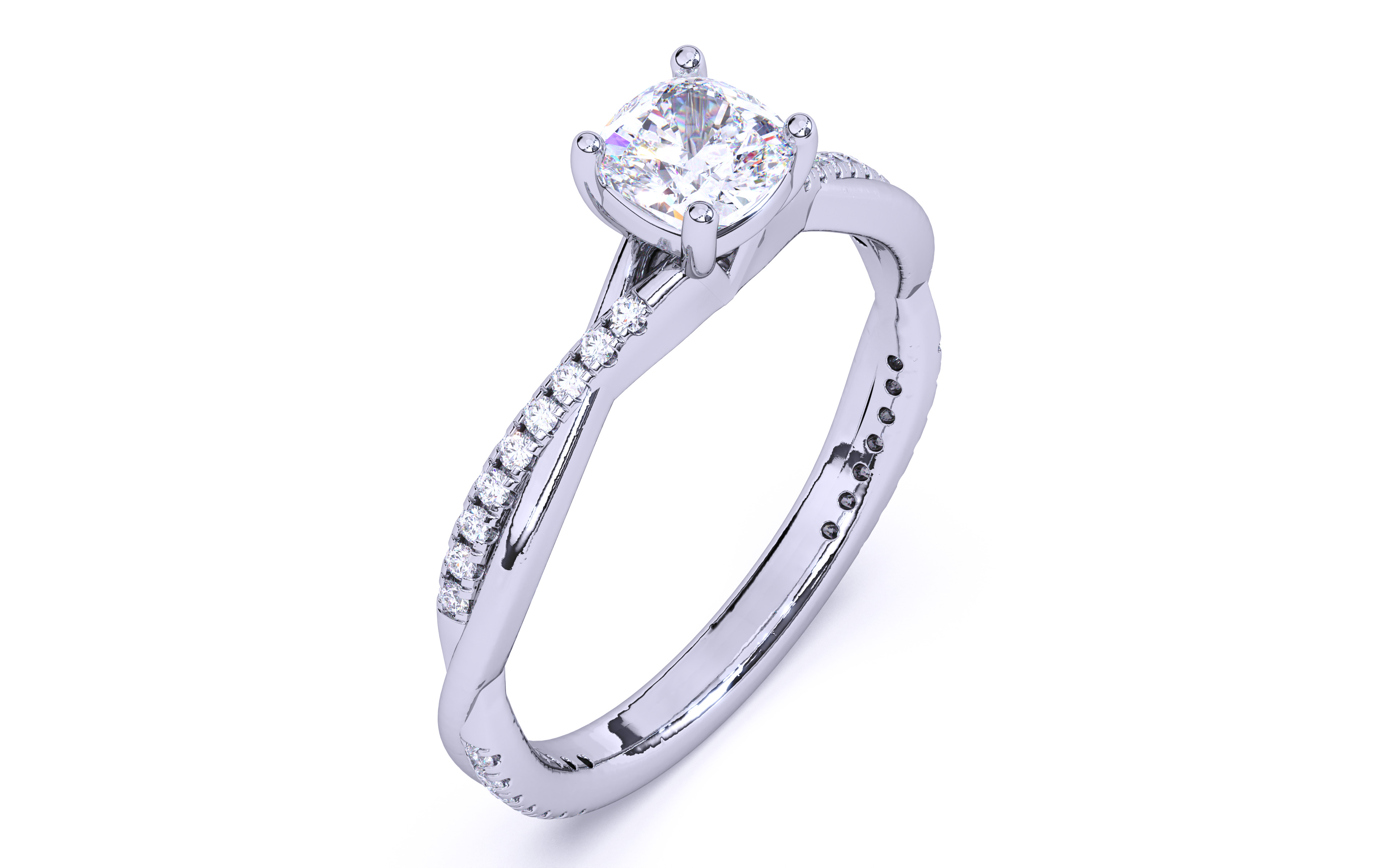 Solitaire Engagement ring 3dm stl renders details  3D print model_18