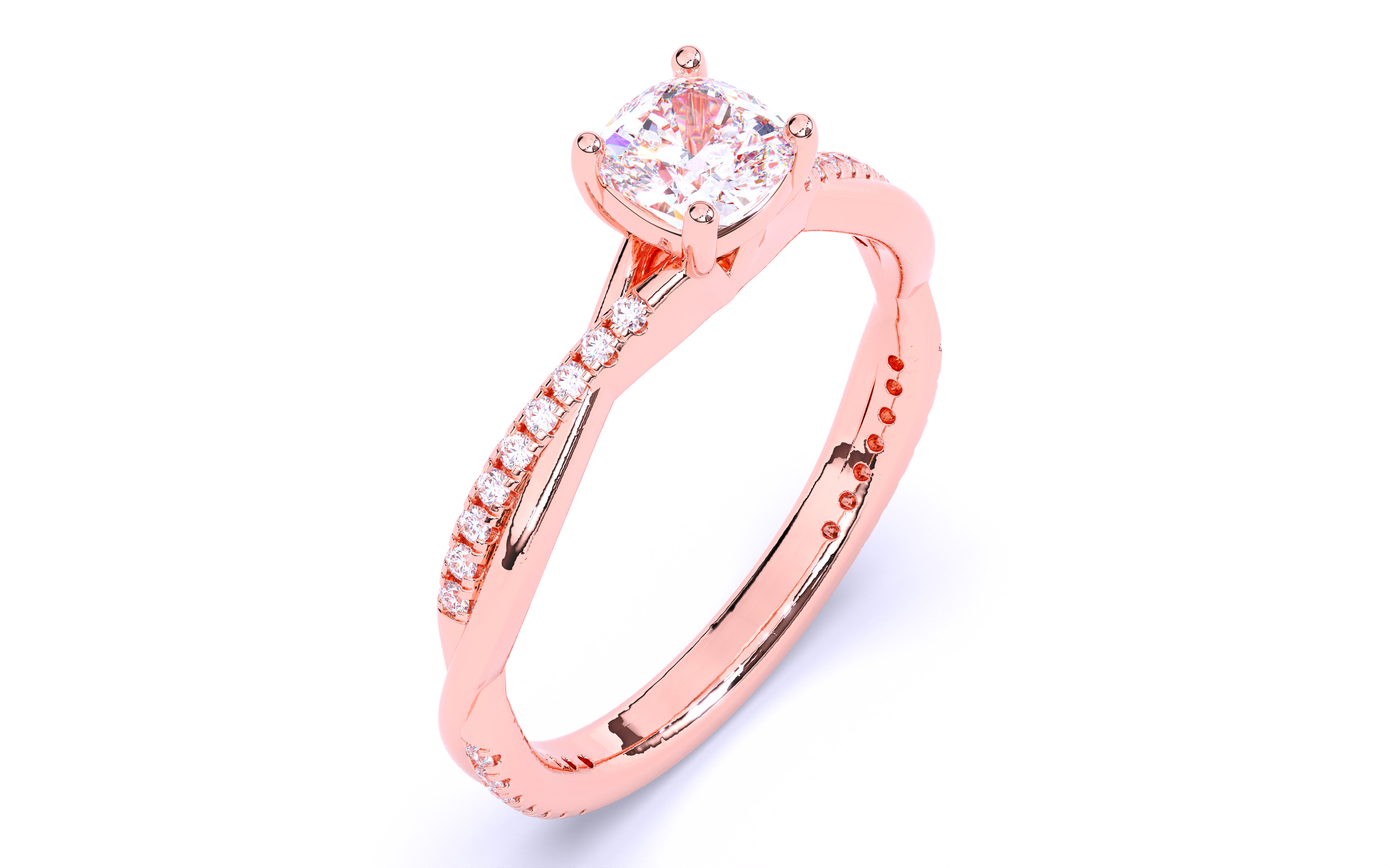 Solitaire Engagement ring 3dm stl renders details  3D print model_20