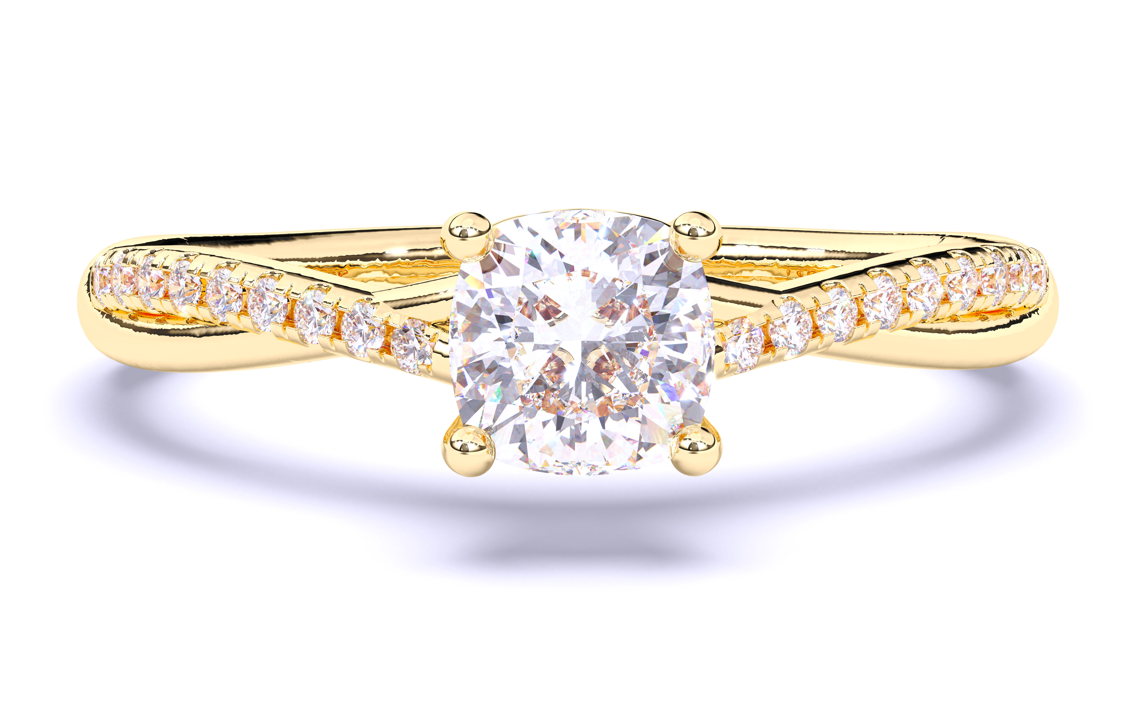 Solitaire Engagement ring 3dm stl renders details  3D print model_17