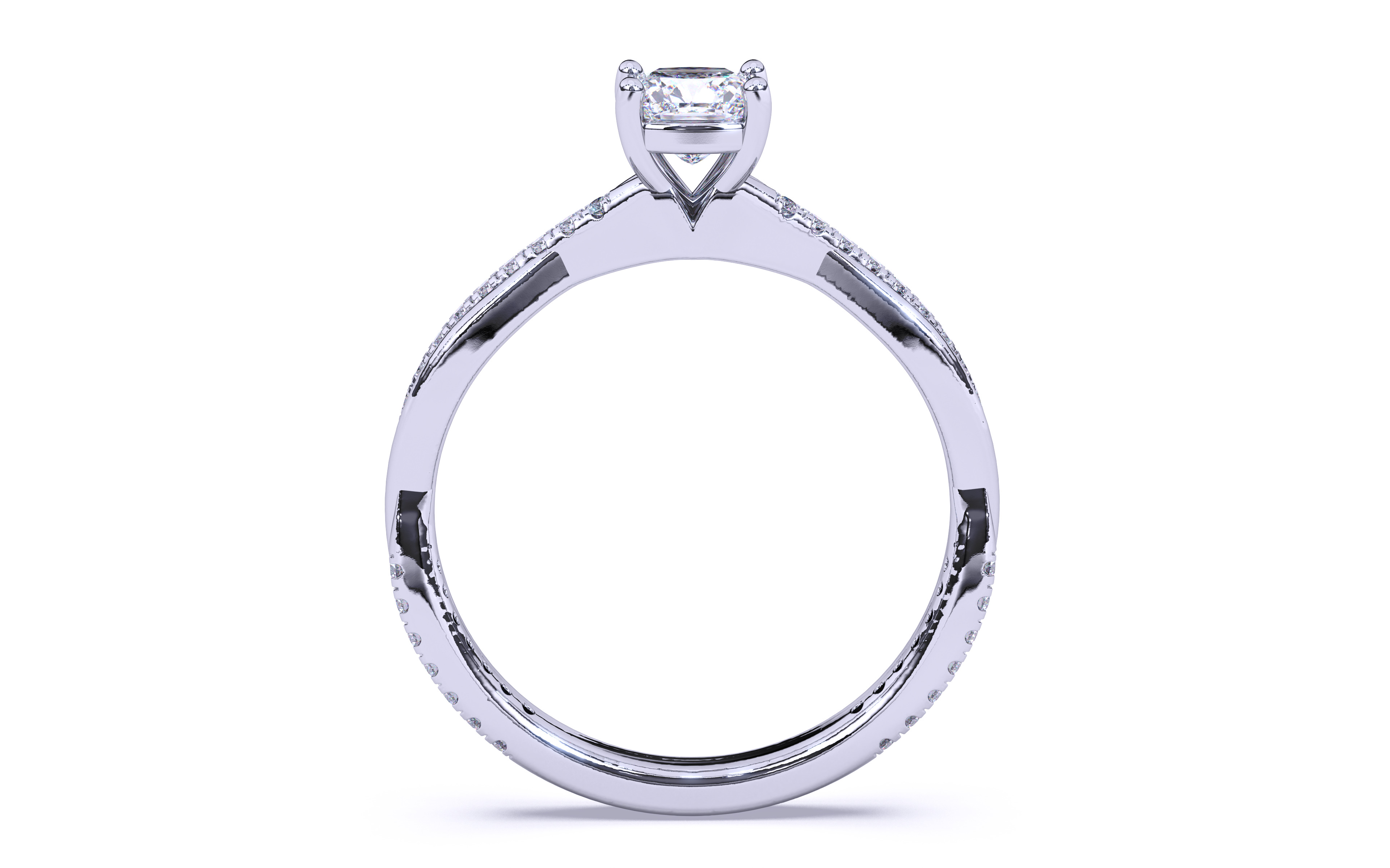 Solitaire Engagement ring 3dm stl renders details  3D print model_8