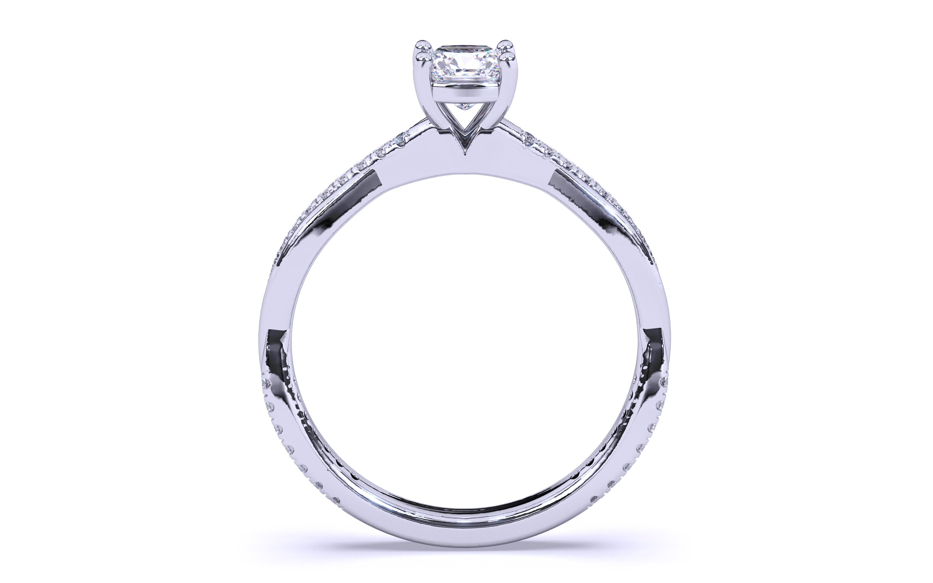 Solitaire Engagement ring 3dm stl renders details  3D print model_9