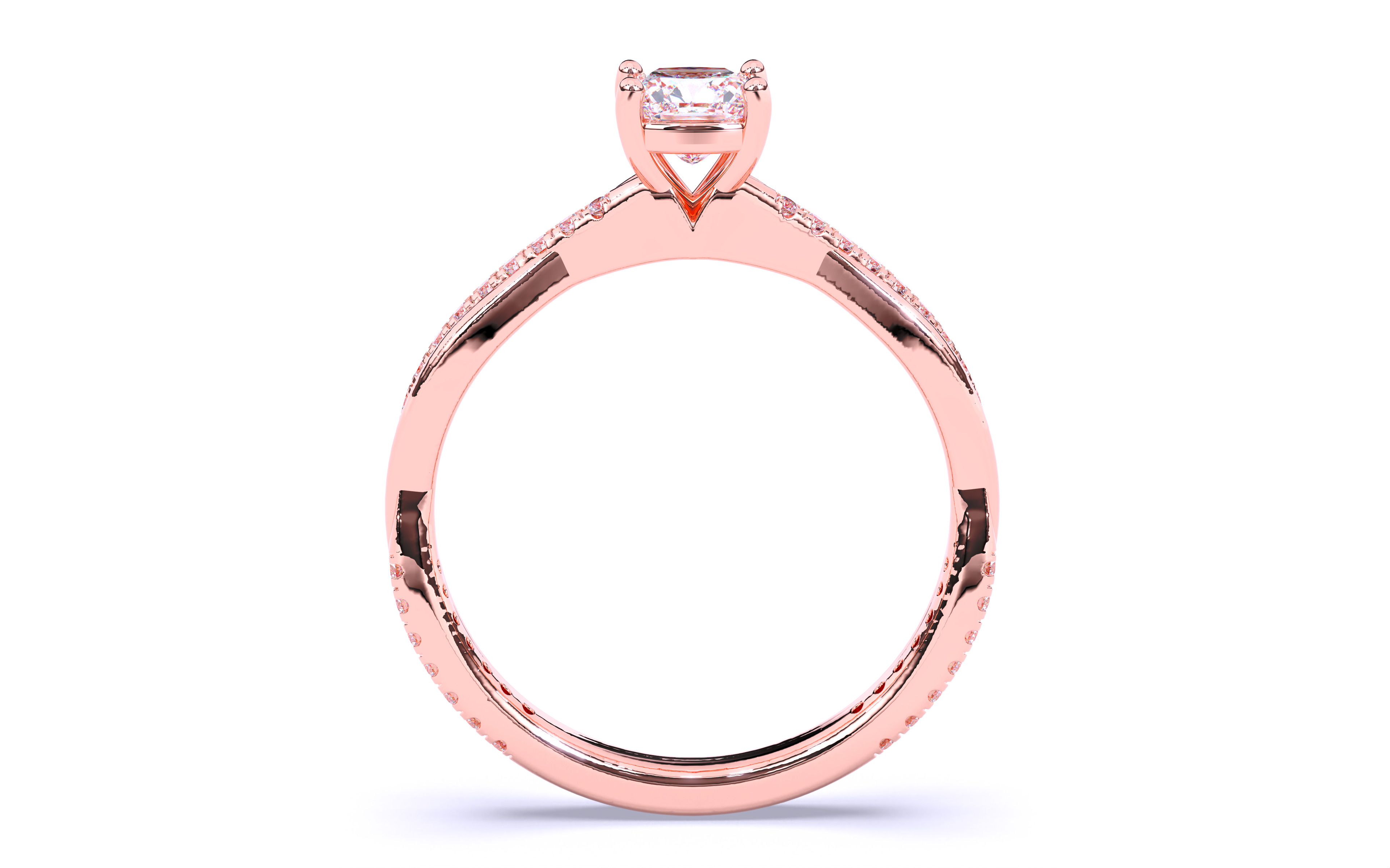 Solitaire Engagement ring 3dm stl renders details  3D print model_10