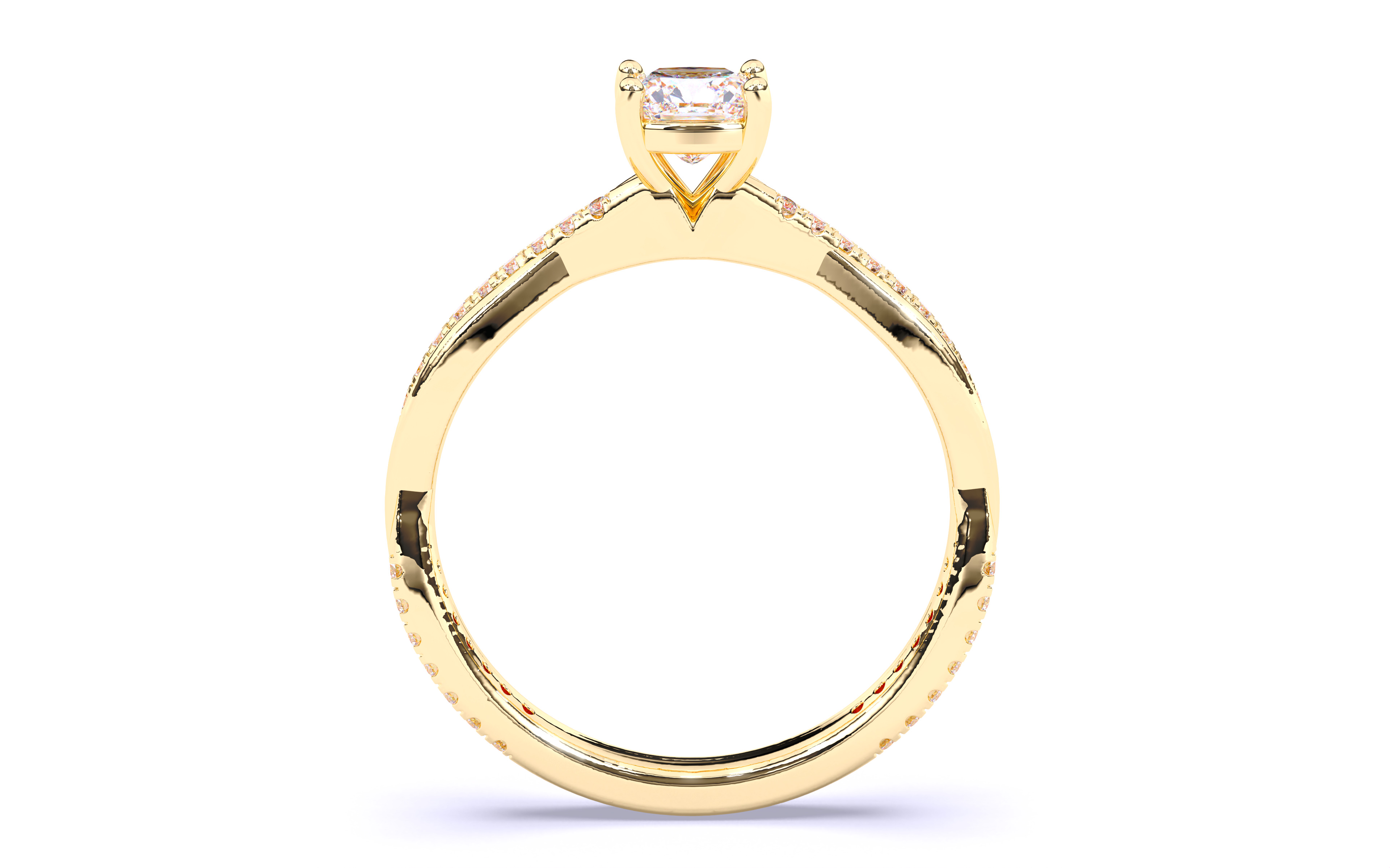 Solitaire Engagement ring 3dm stl renders details  3D print model_6