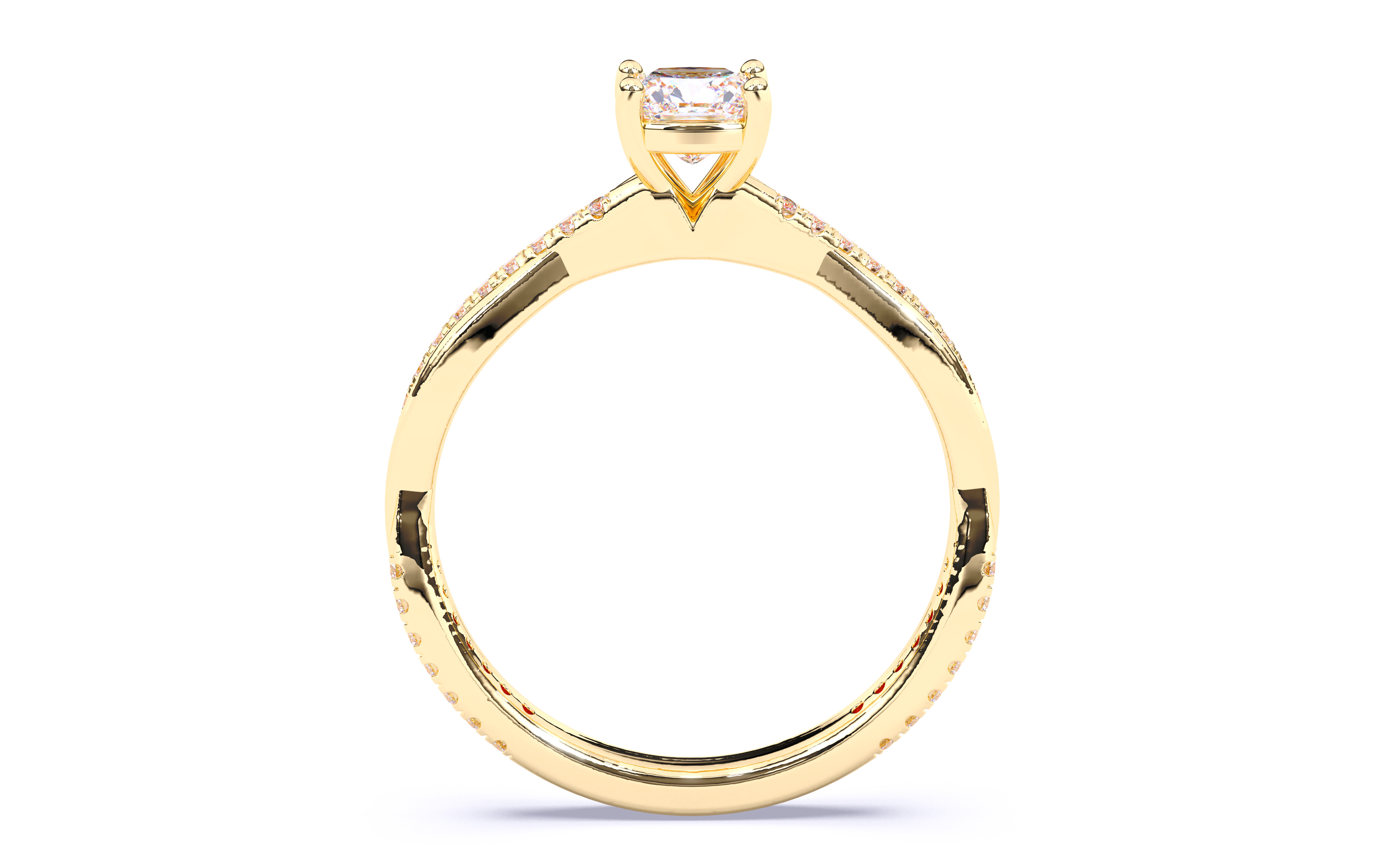 Solitaire Engagement ring 3dm stl renders details  3D print model_7