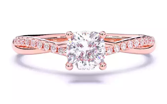 Solitaire Engagement ring 3dm stl renders details 