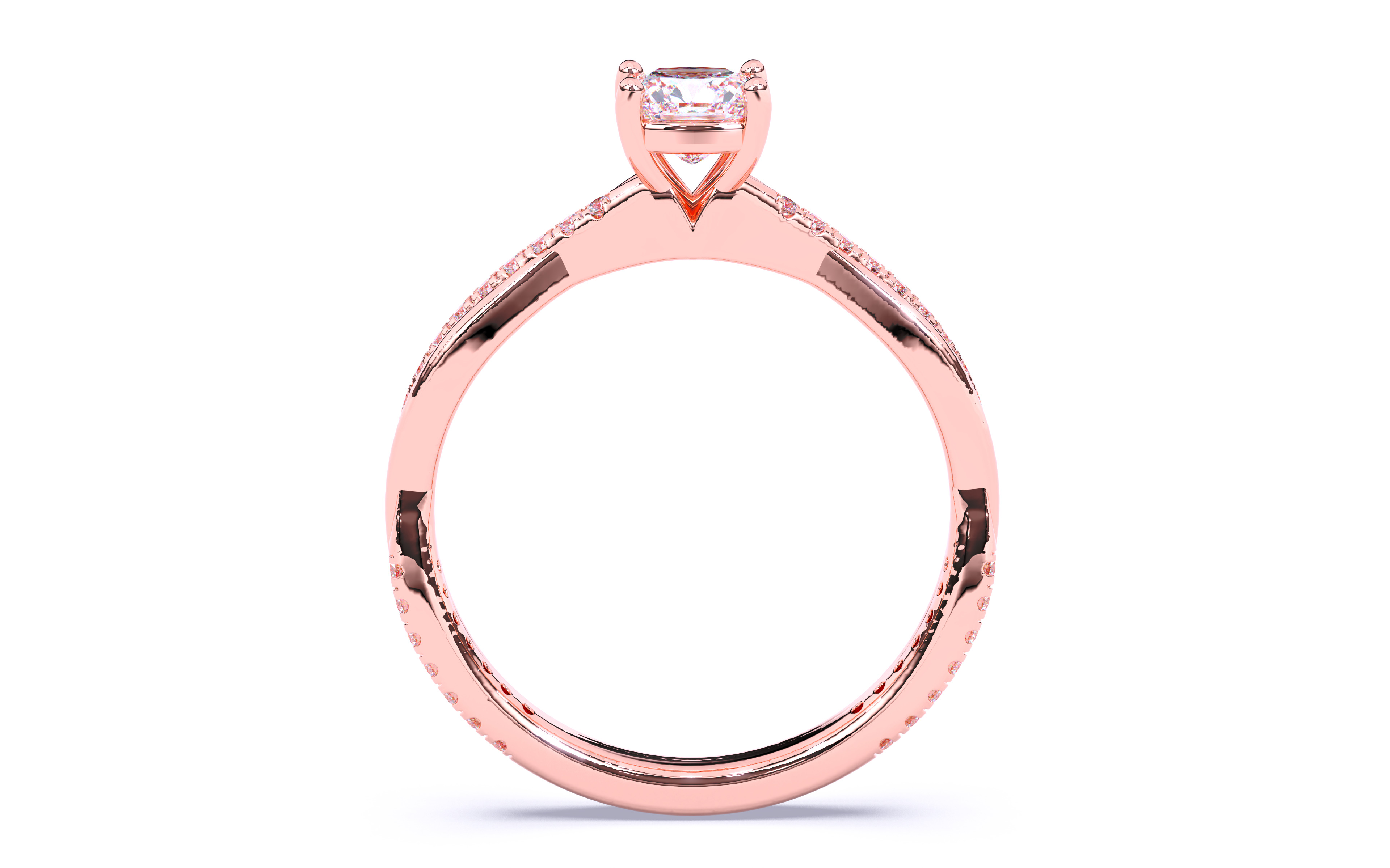 Solitaire Engagement ring 3dm stl renders details  3D print model_11