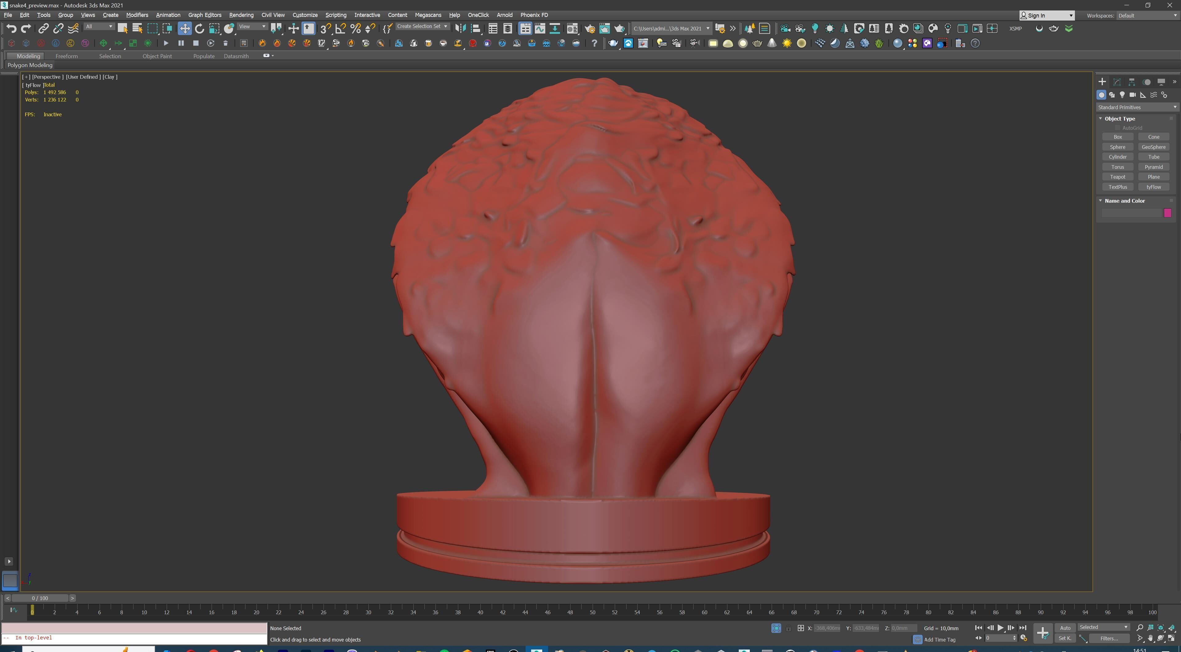 Venomous Serpent Bust  Snake Creature Model 3D print model_39