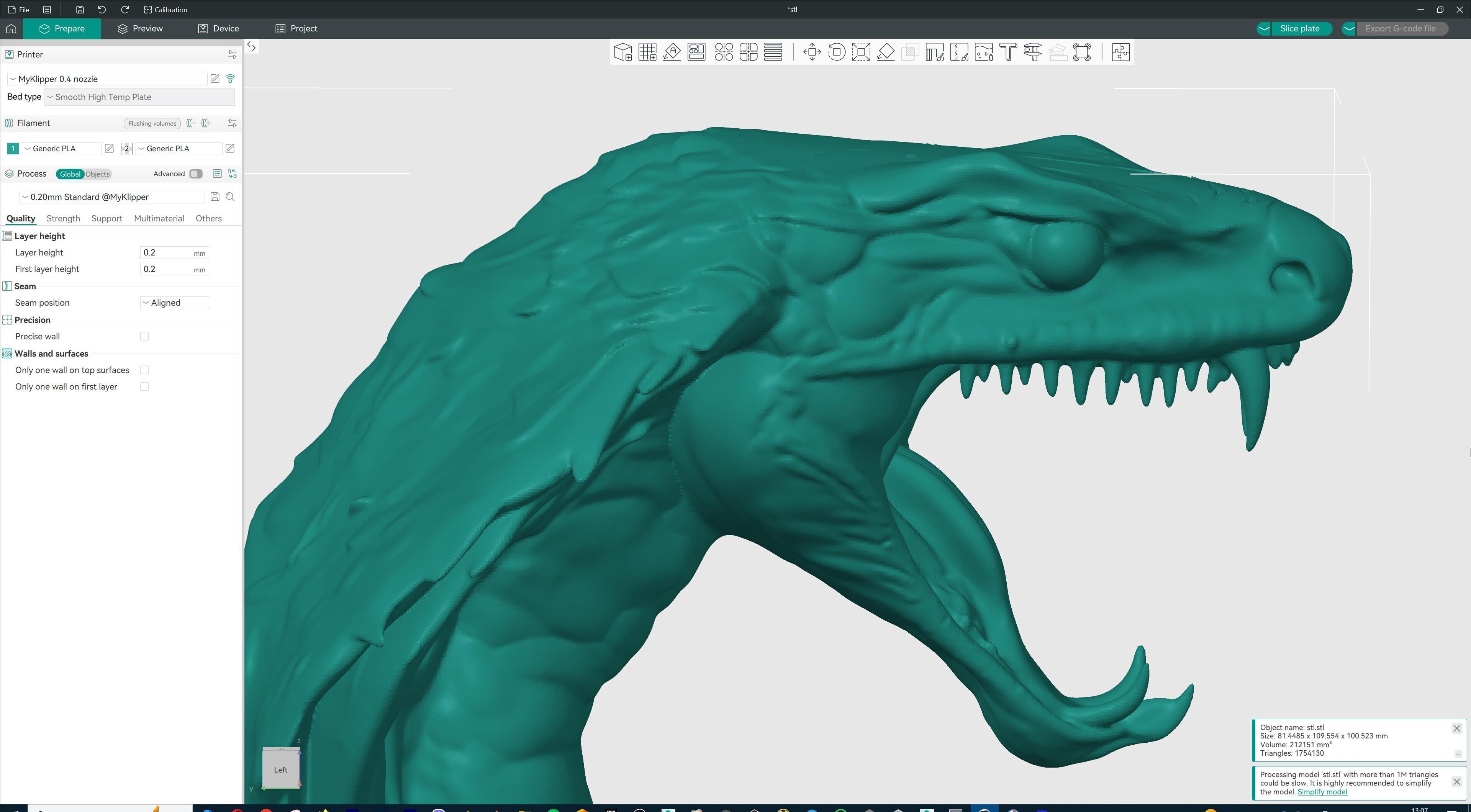 Venomous Serpent Bust  Snake Creature Model 3D print model_22