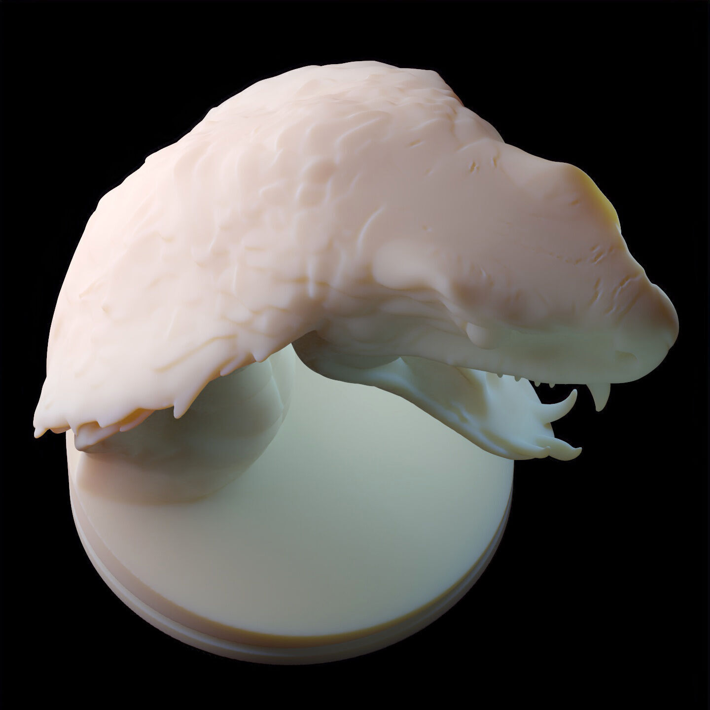 Venomous Serpent Bust  Snake Creature Model 3D print model_6