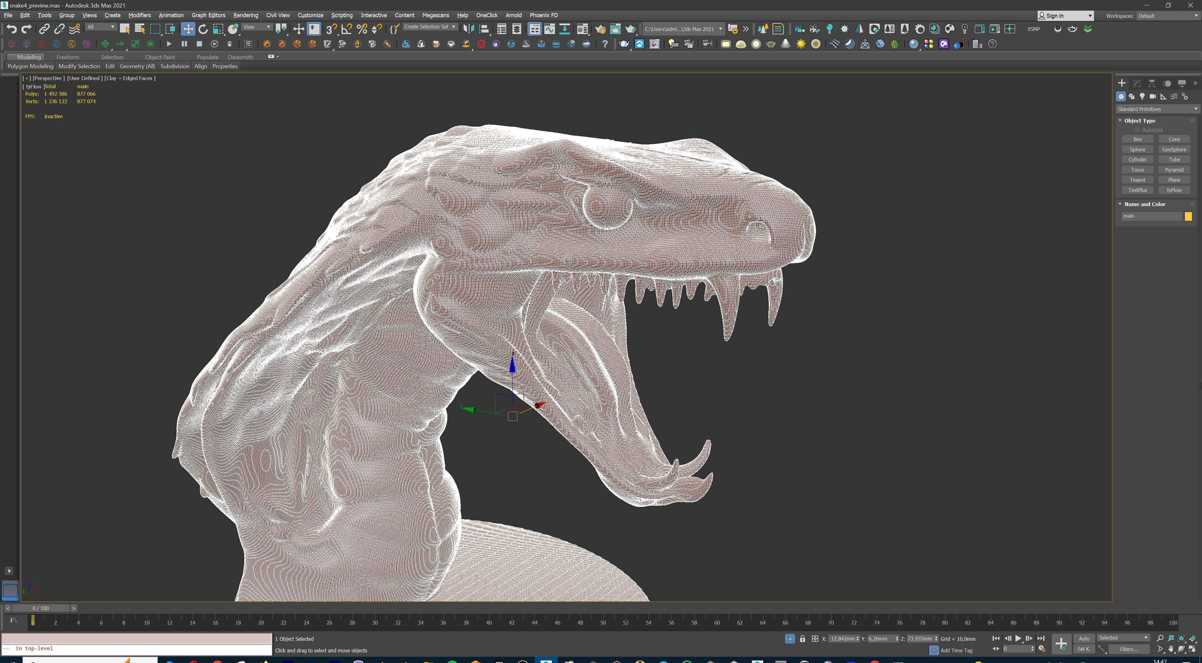 Venomous Serpent Bust  Snake Creature Model 3D print model_38
