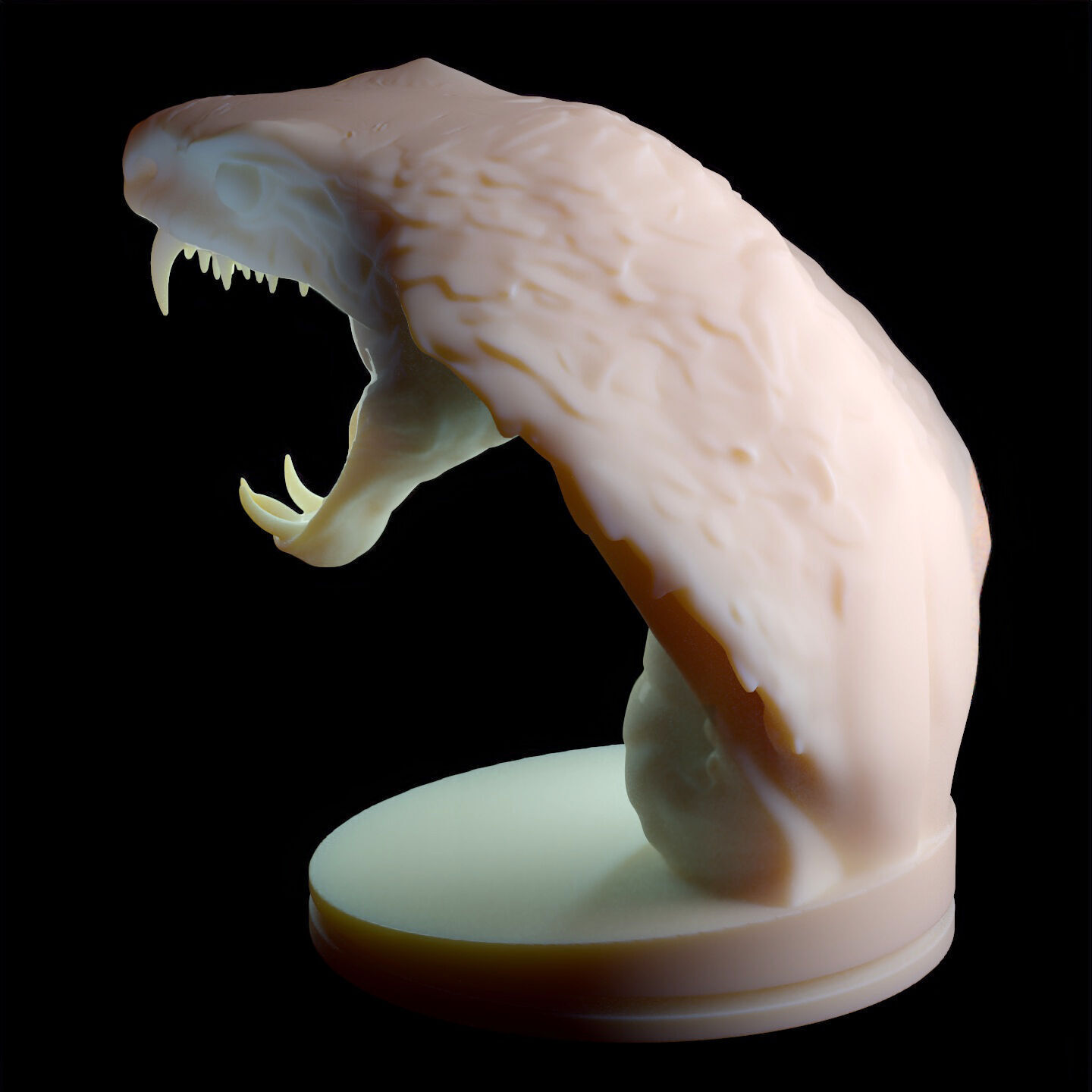 Venomous Serpent Bust  Snake Creature Model 3D print model_12