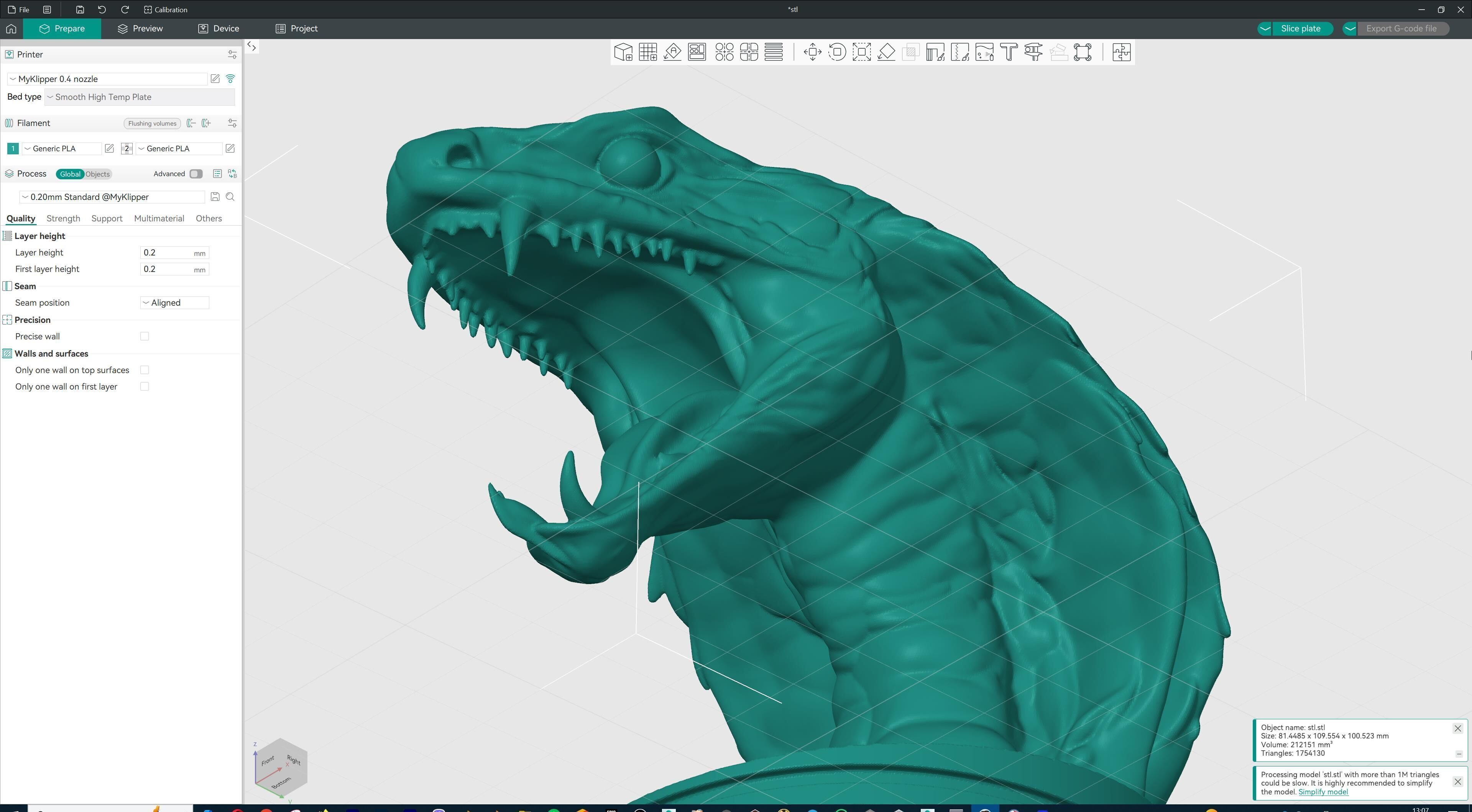 Venomous Serpent Bust  Snake Creature Model 3D print model_25