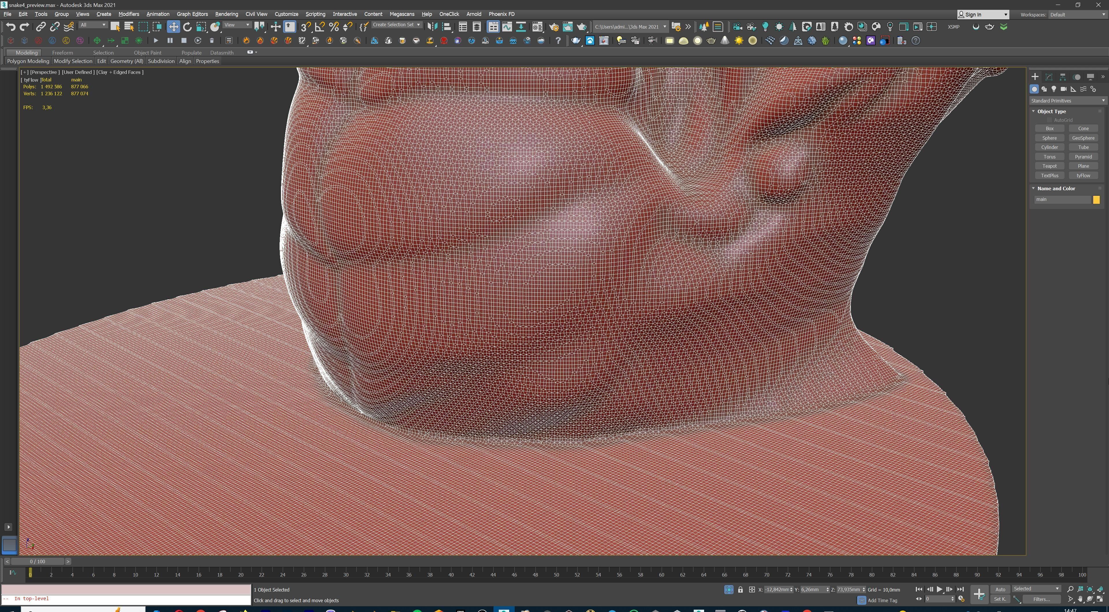 Venomous Serpent Bust  Snake Creature Model 3D print model_37