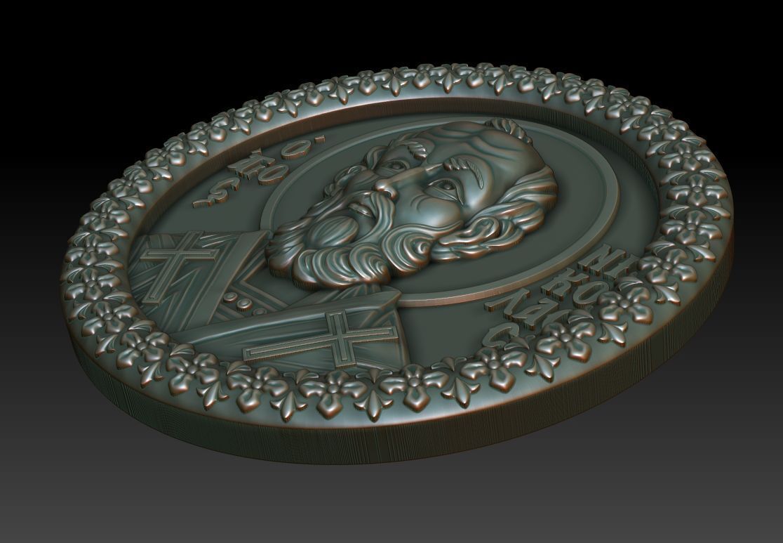 Saint Nicholas Pendant 3D print model_7