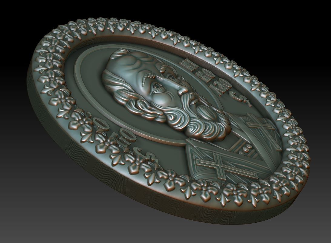 Saint Nicholas Pendant 3D print model_1