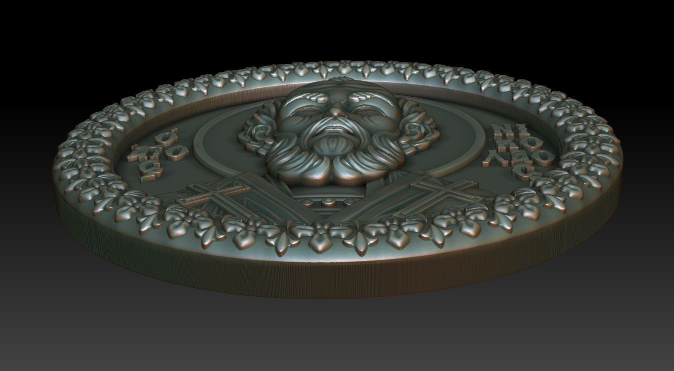 Saint Nicholas Pendant 3D print model_4