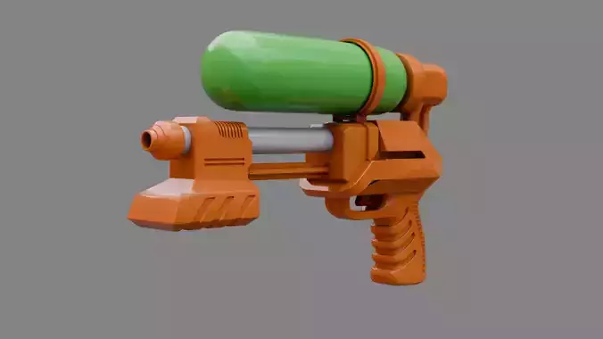 Water Gun one hand 06 Low-poly 3D model