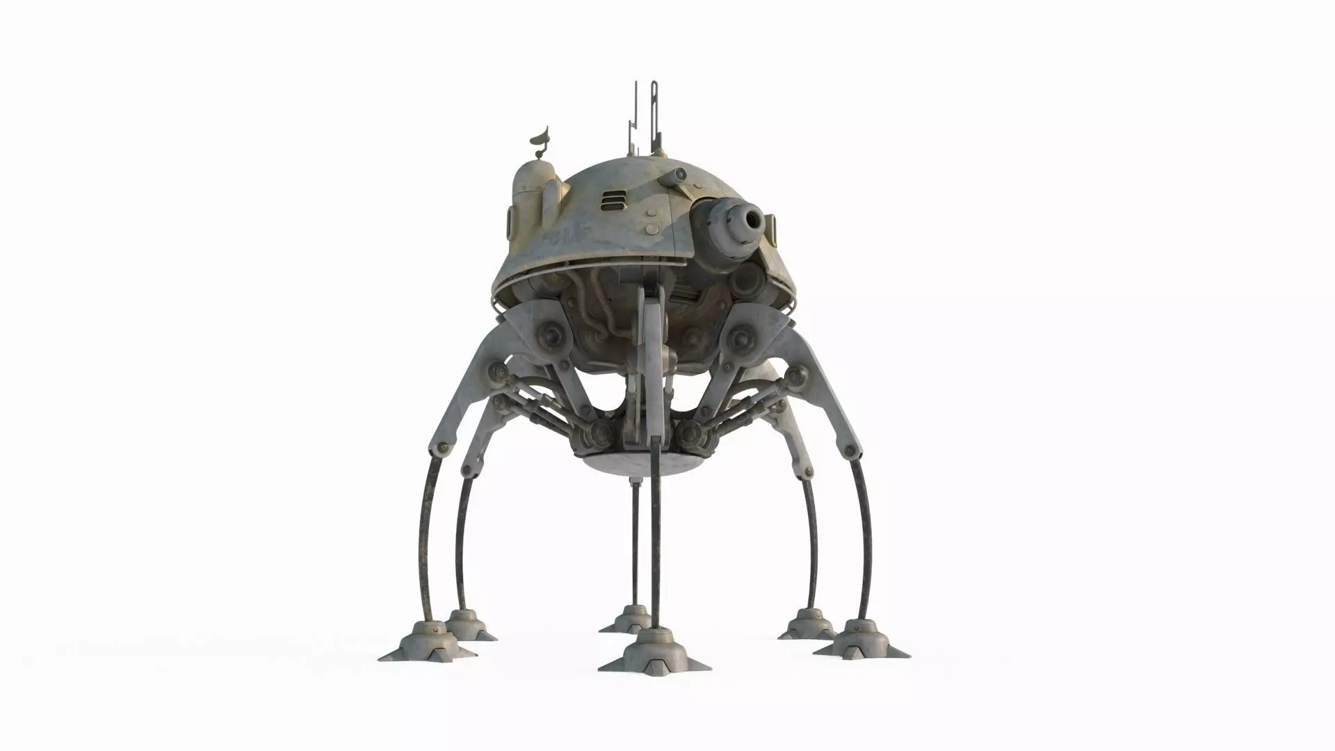 Future sci-fi jellyfish robot 3D model_0