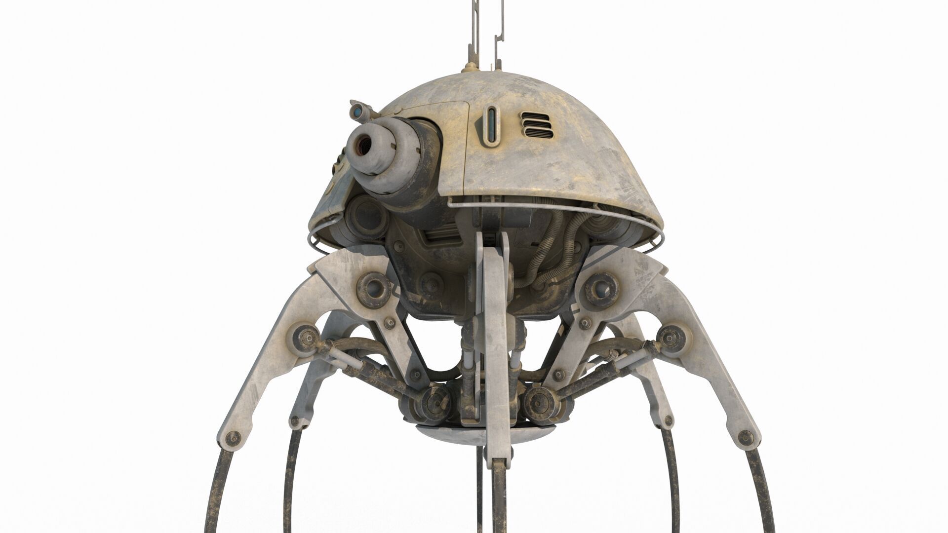 Future sci-fi jellyfish robot 3D model_4