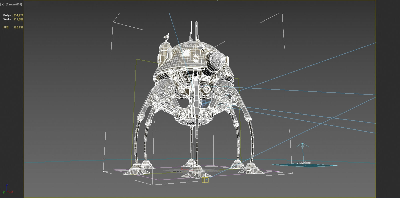 Future sci-fi jellyfish robot 3D model_5