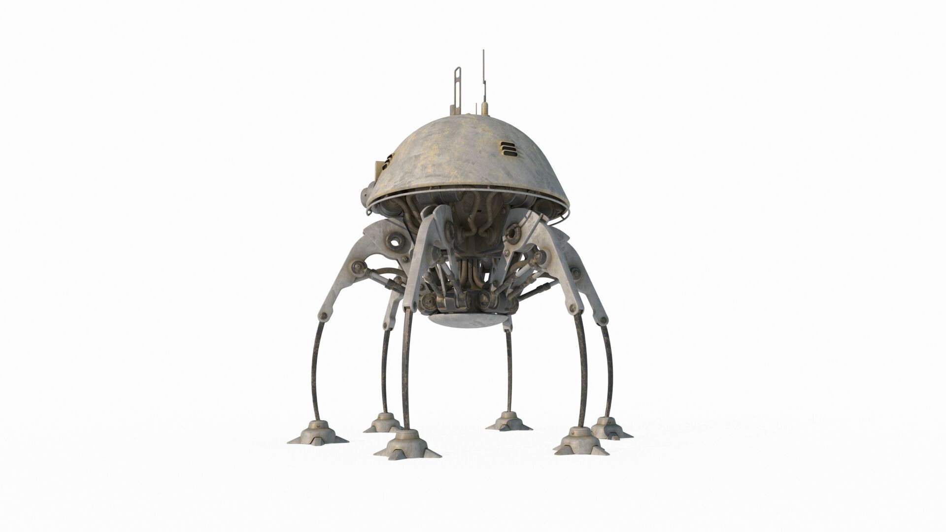 Future sci-fi jellyfish robot 3D model_6