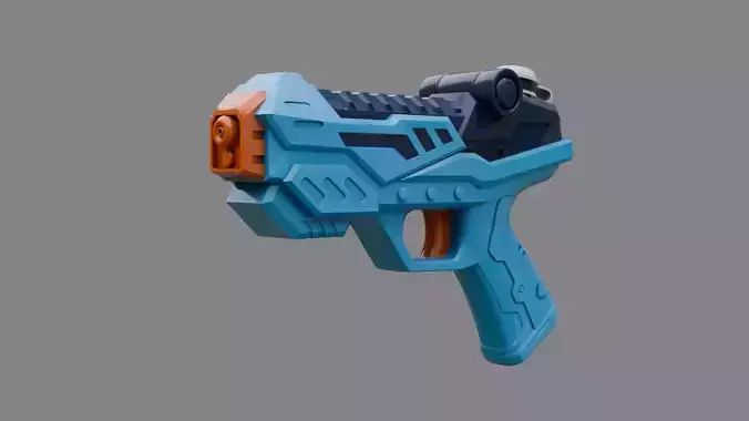 Water Gun one hand 07 Low-poly 3D model