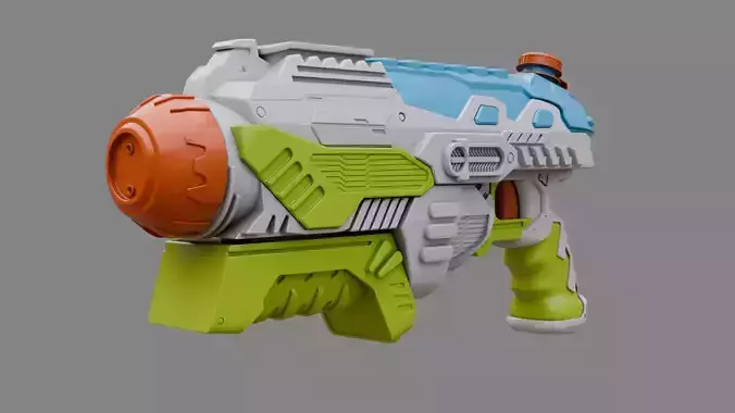 Water Gun one hand 08 3D model