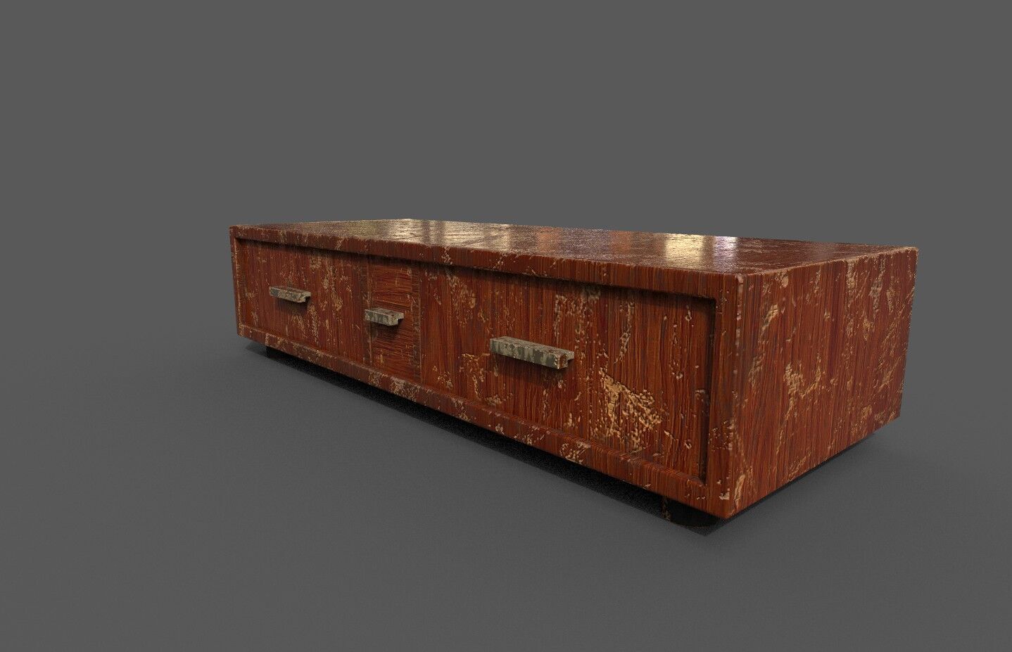 Set Old Modern Furniture 3D Model Terror Low-poly 3D model_19