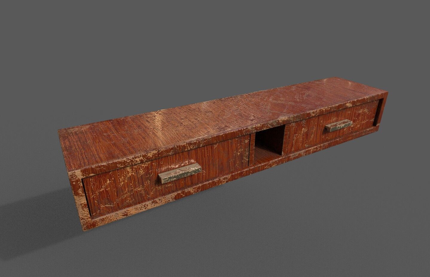 Set Old Modern Furniture 3D Model Terror Low-poly 3D model_8