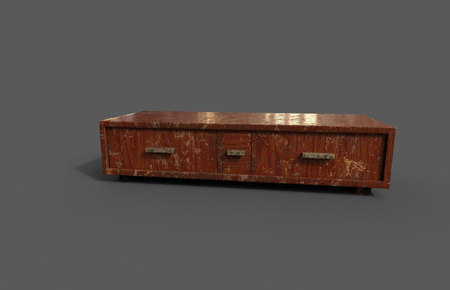 Set Old Modern Furniture 3D Model Terror Low-poly 3D model_14