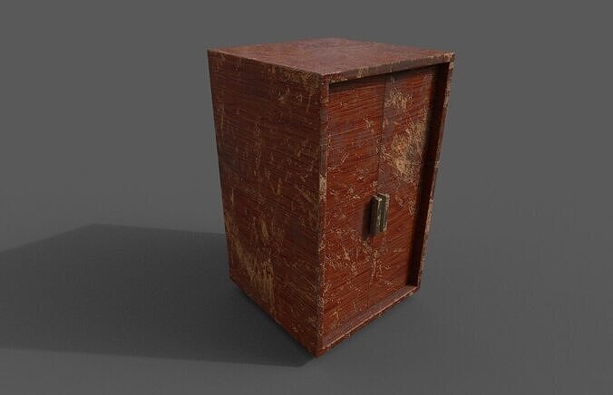 Set Old Modern Furniture 3D Model Terror Low-poly 3D model