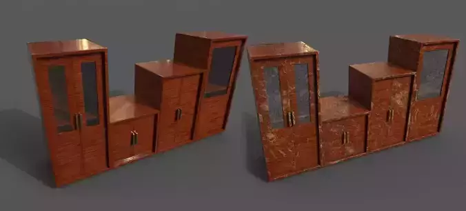 Pack 2 Sets Modern Furniture 3D Model