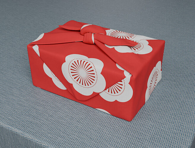 Furoshiki Gift Low-poly 3D model
