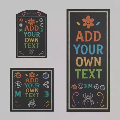 Customizable Wall-Mounted Unframed Blackboard - Architectural