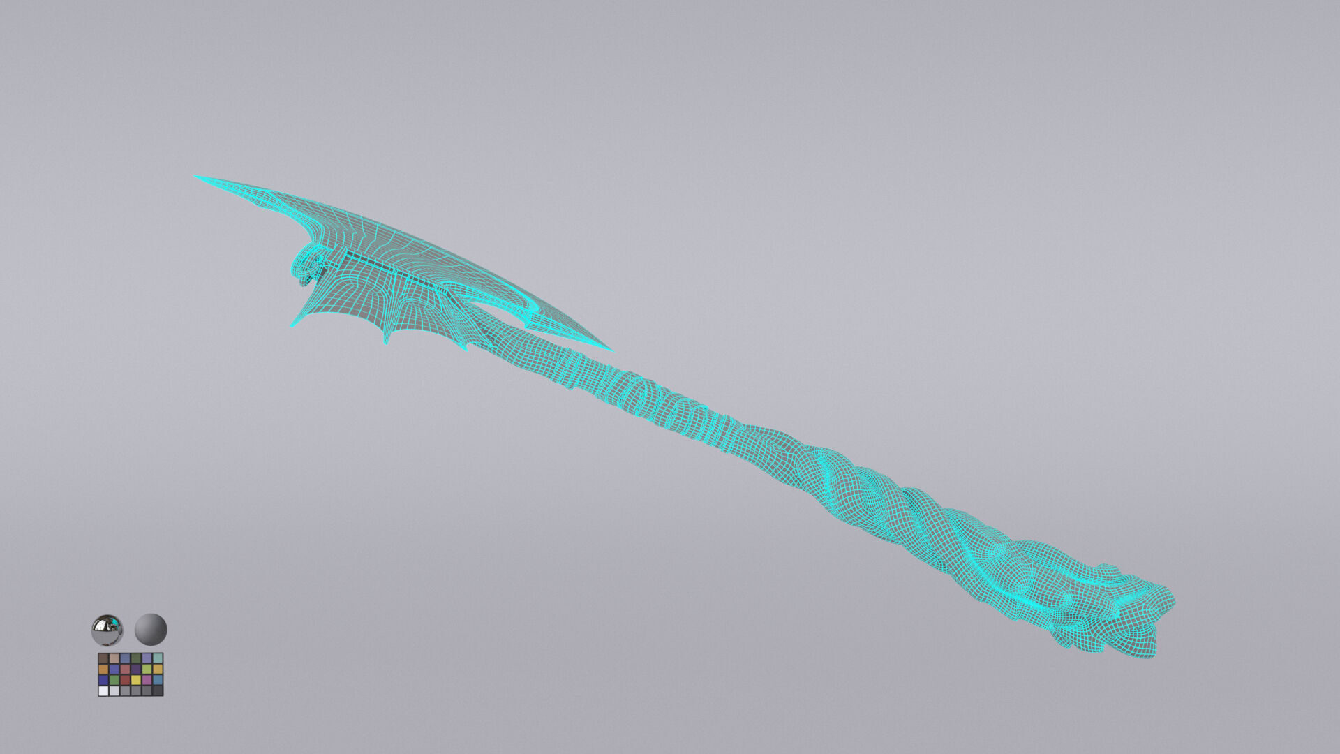 Fantasy Axe  3D model_23