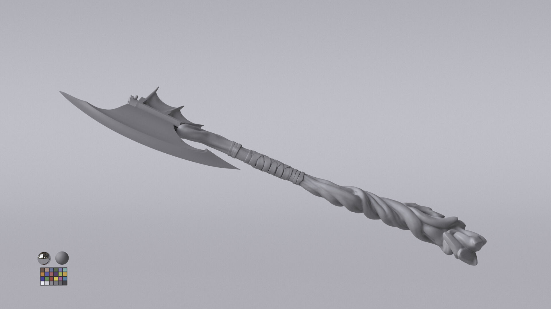 Fantasy Axe  3D model_8