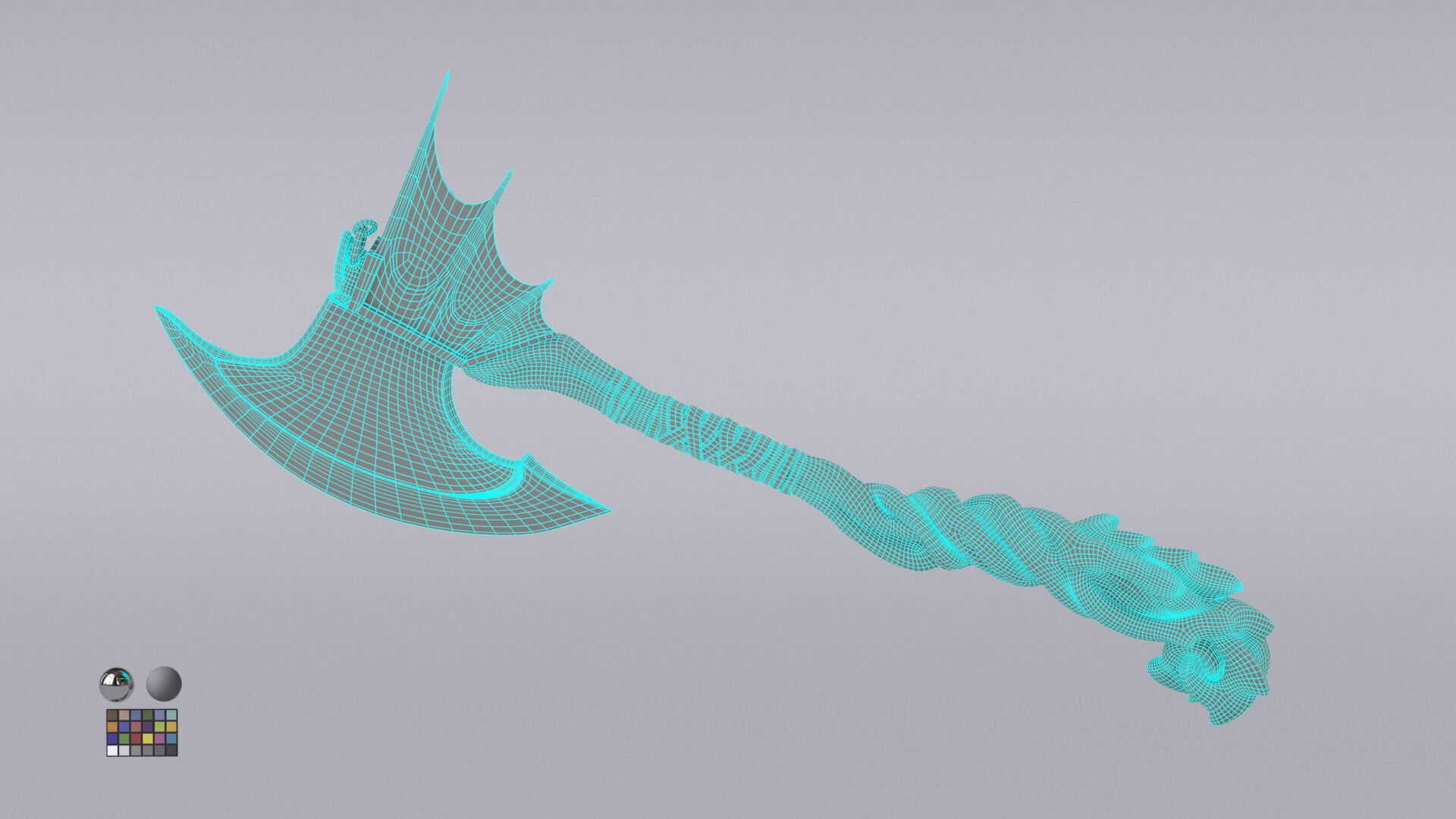 Fantasy Axe  3D model_21