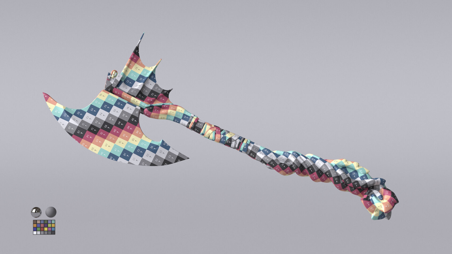 Fantasy Axe  3D model_19
