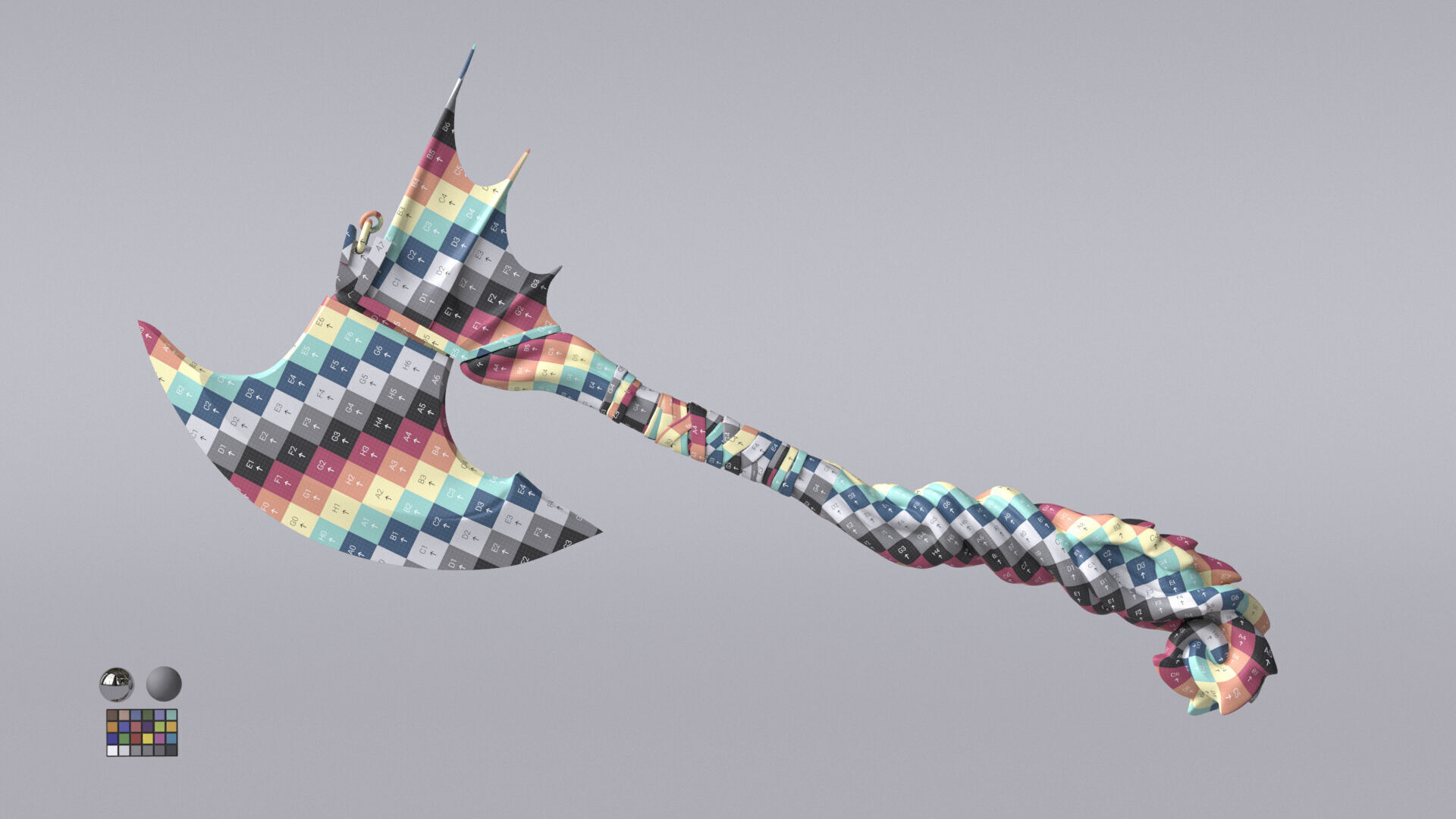 Fantasy Axe  3D model_10