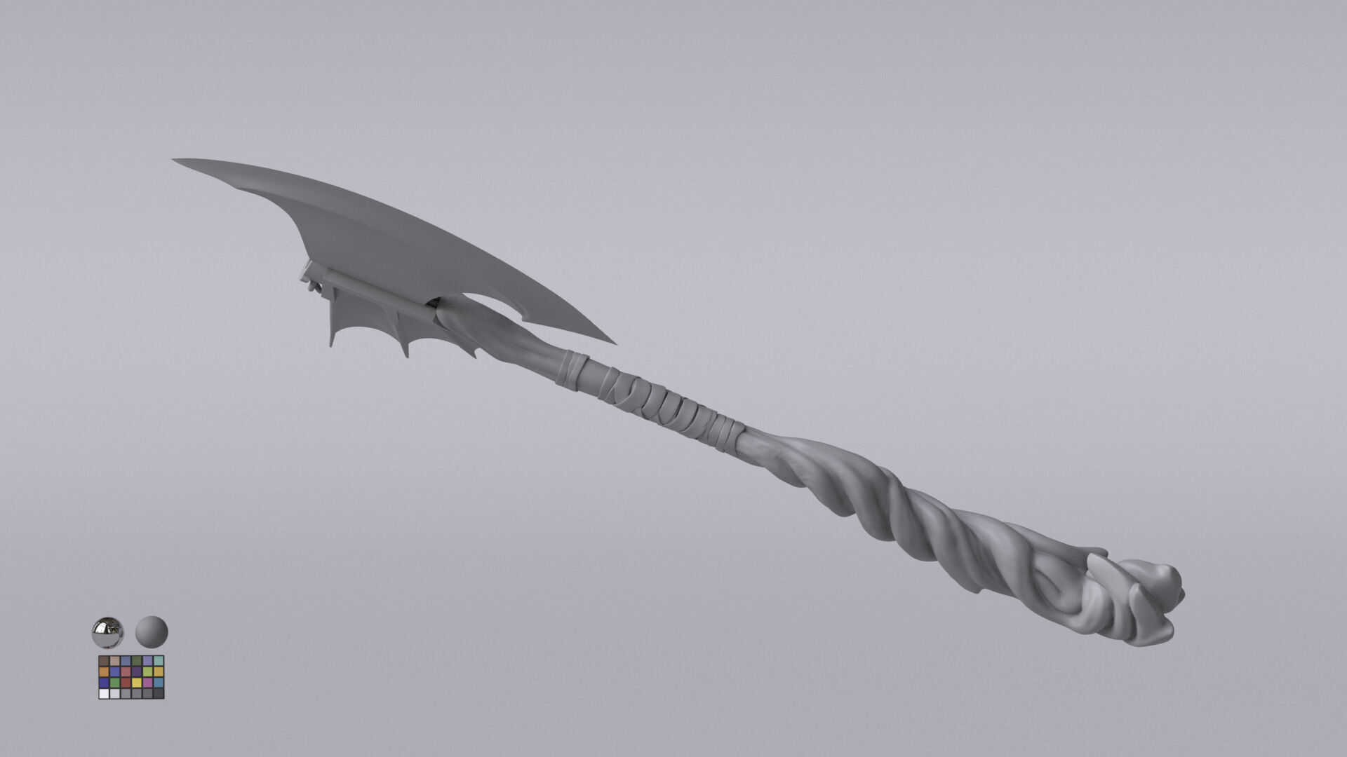 Fantasy Axe  3D model_7