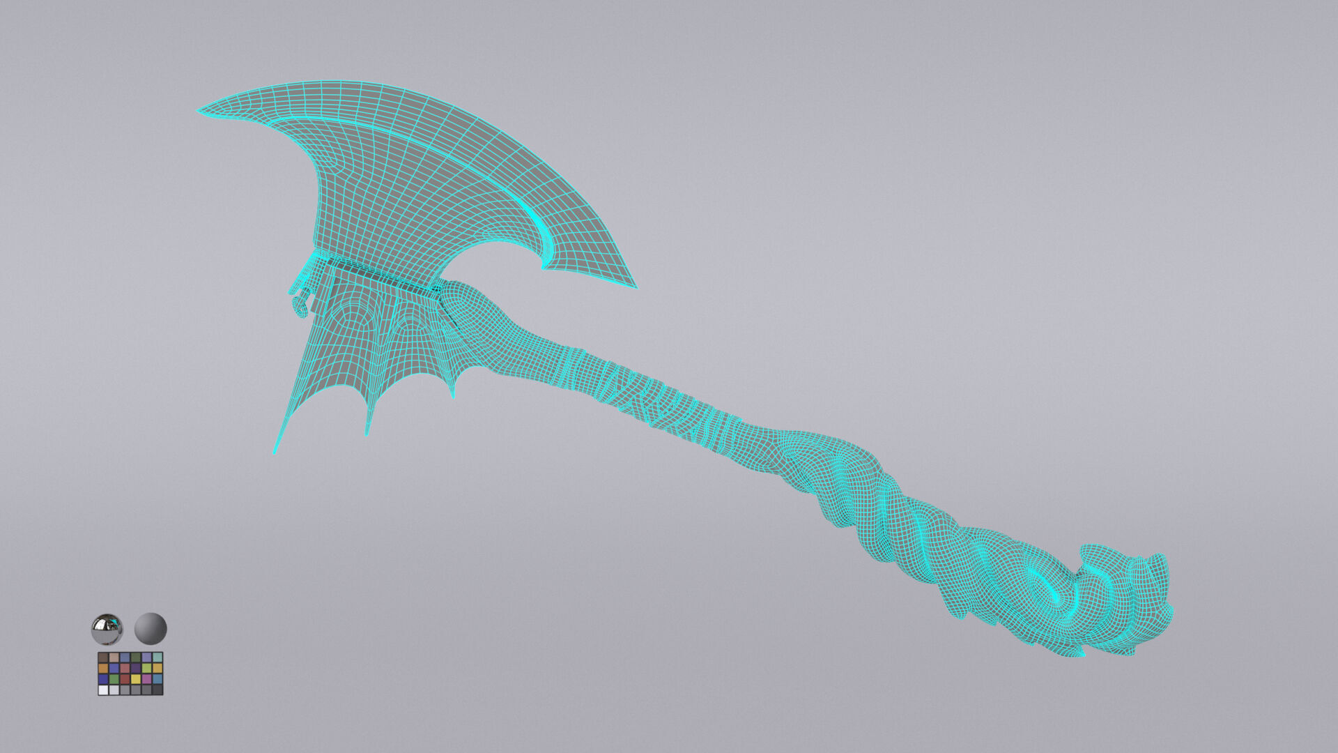 Fantasy Axe  3D model_26