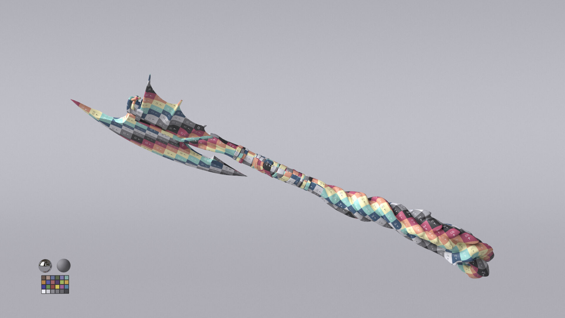 Fantasy Axe  3D model_12