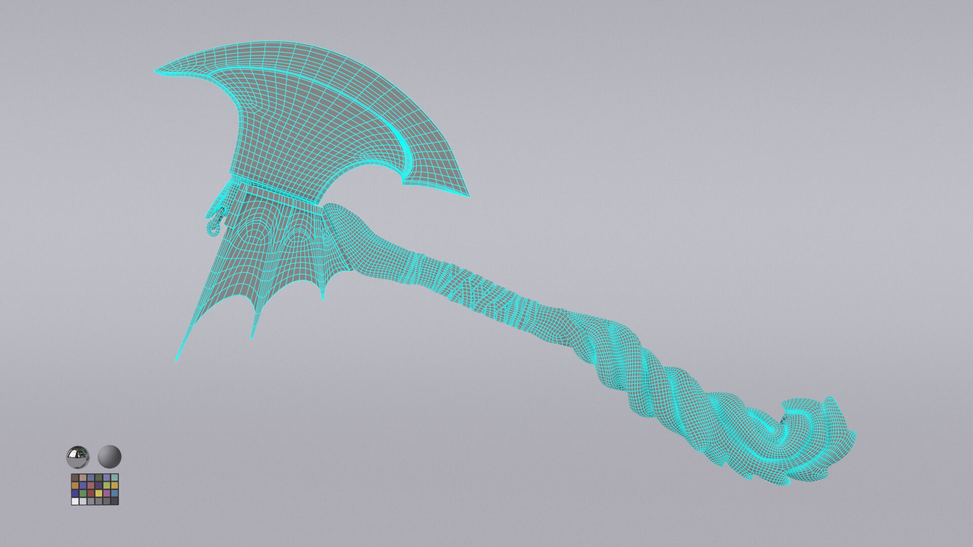 Fantasy Axe  3D model_25