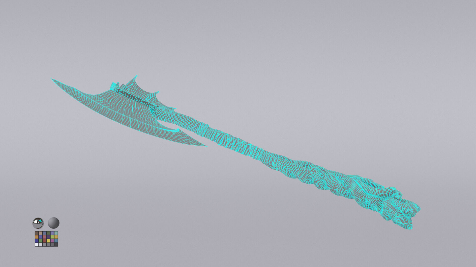 Fantasy Axe  3D model_28