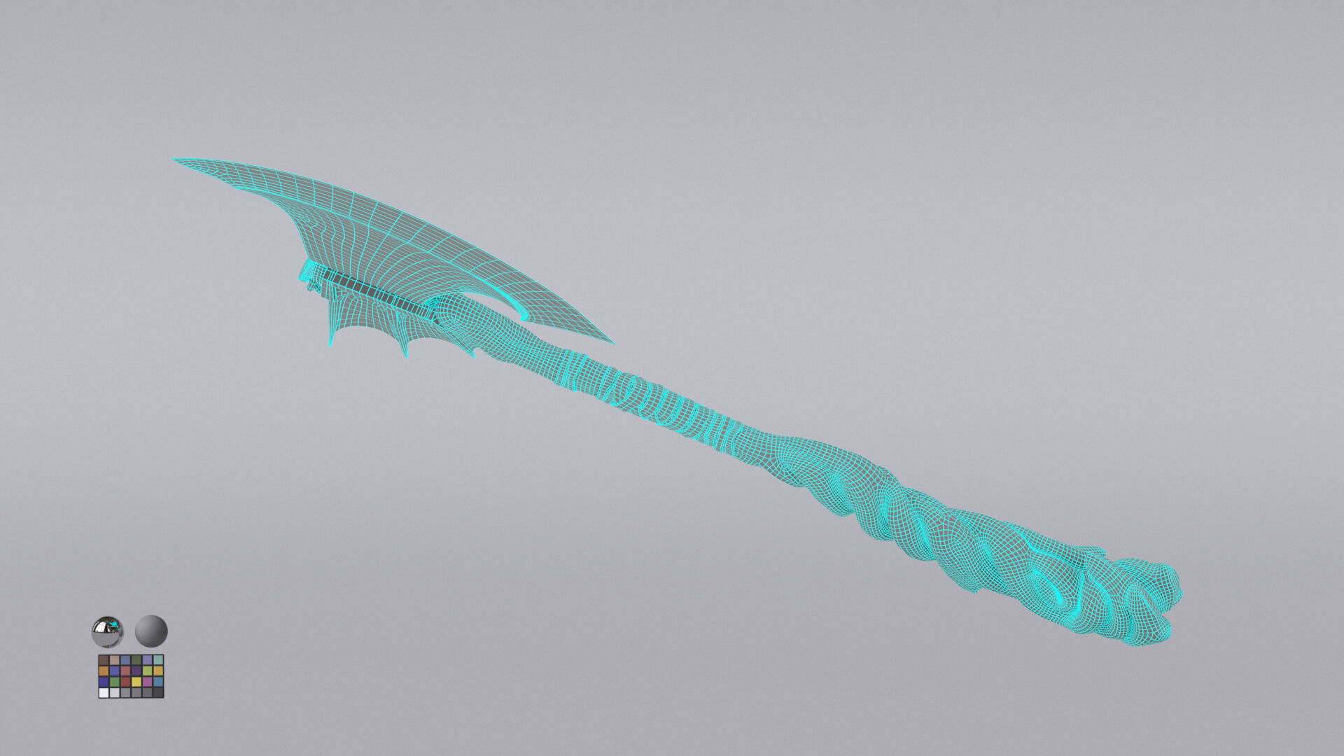 Fantasy Axe  3D model_27
