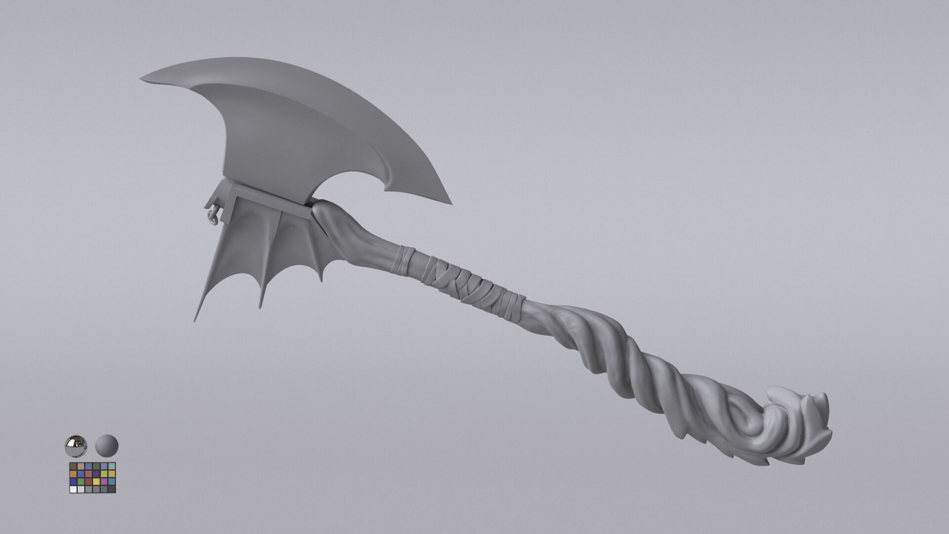 Fantasy Axe  3D model_6