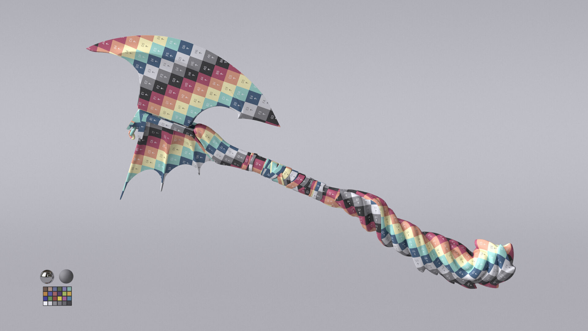 Fantasy Axe  3D model_16